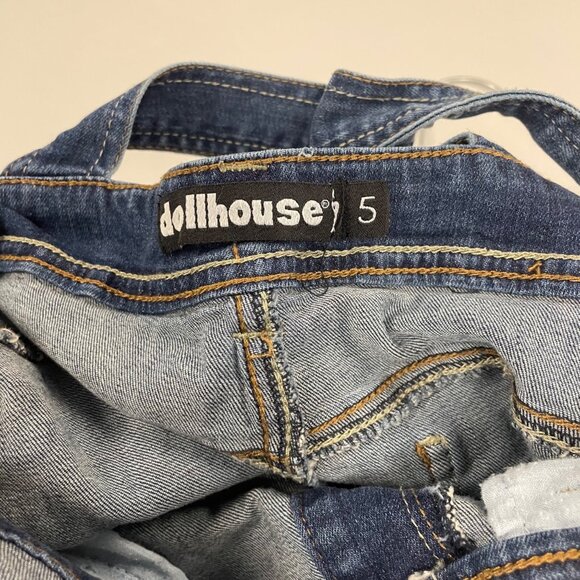 Dollhouse Womens Denim Short Overalls Blue Size 5 - Picture 8 of 9
